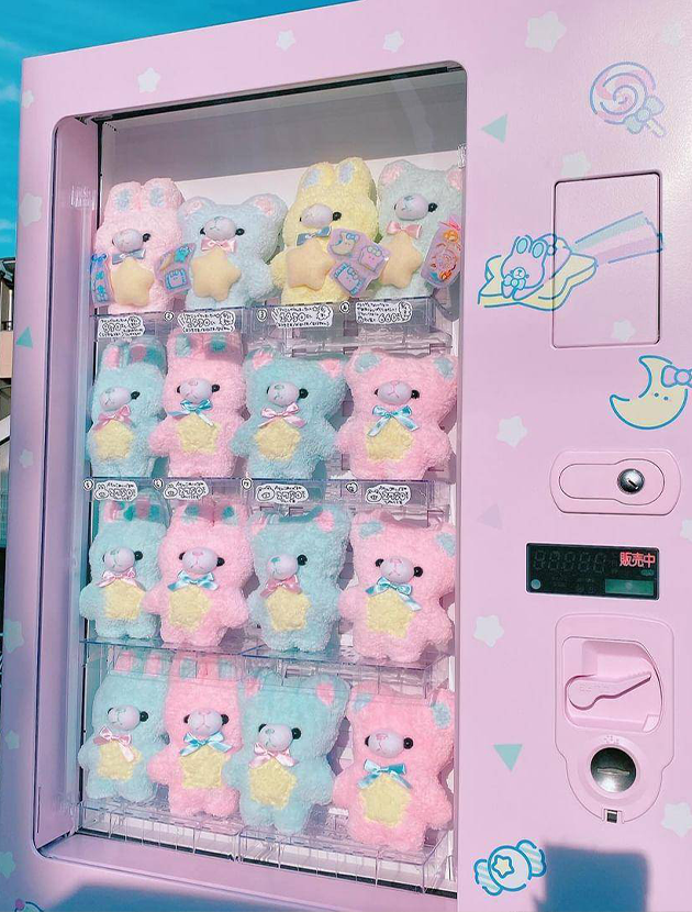ぬいぐるみ自販機の設置イメージ